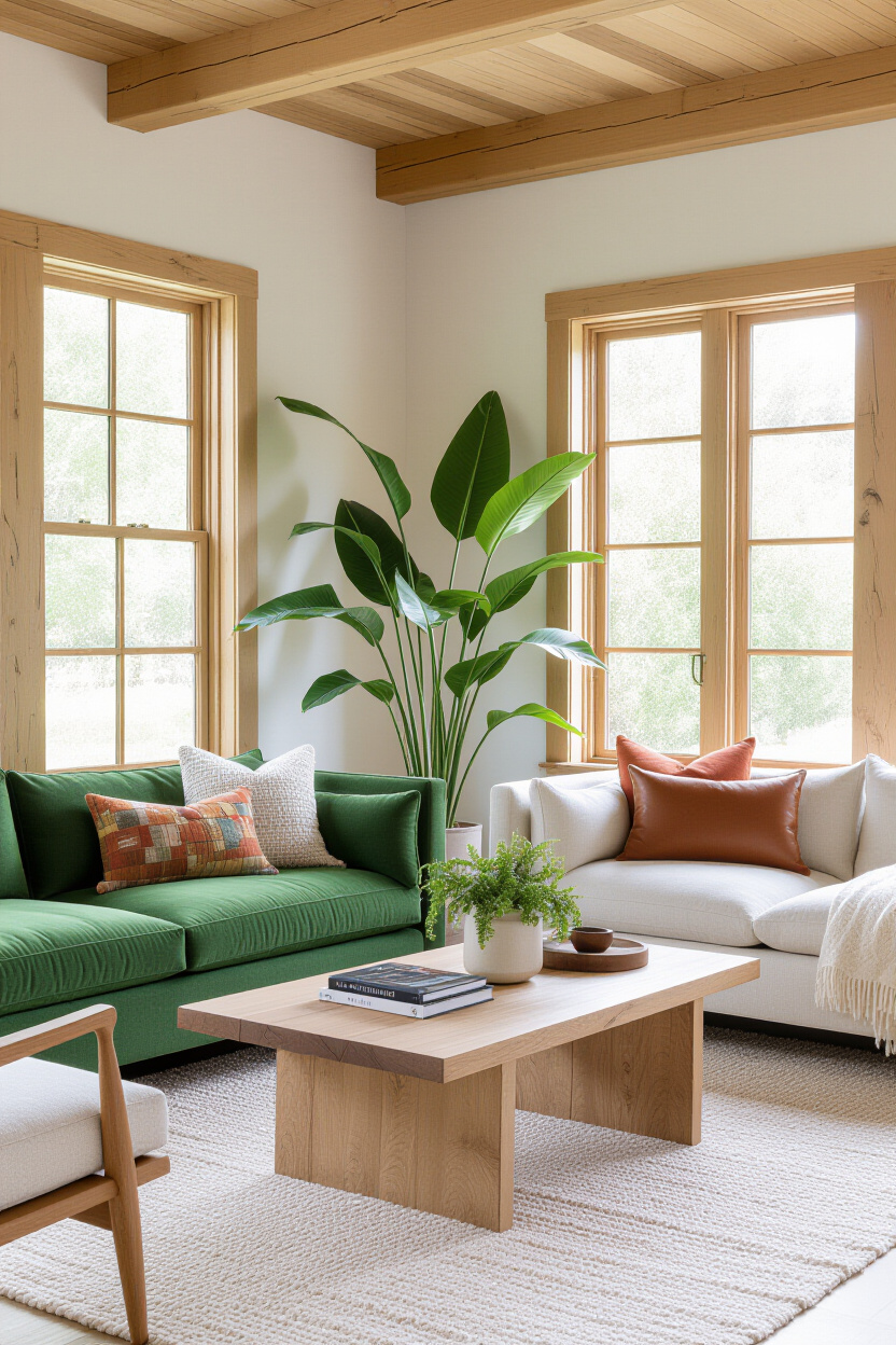 Green Couch Living Room Decor: A Surprising White Couch Companion
