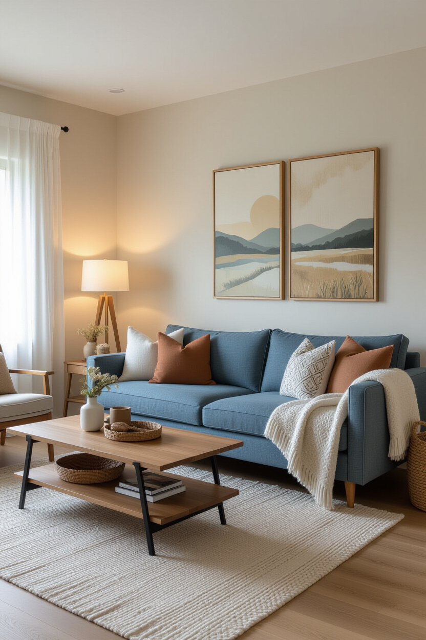 Interior Design Living Room Blue Couch: Crafting Color Palettes