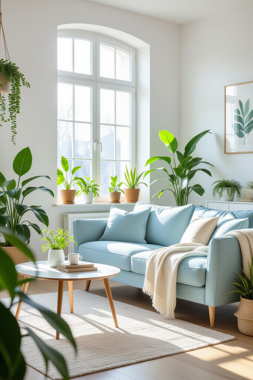 Light Blue Couch Living Room Decor: Airy and Refreshing Vibes