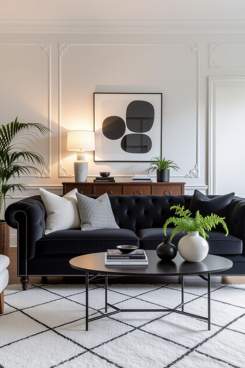 Living Room Designs Black Couch: Embracing a Timeless Aesthetic