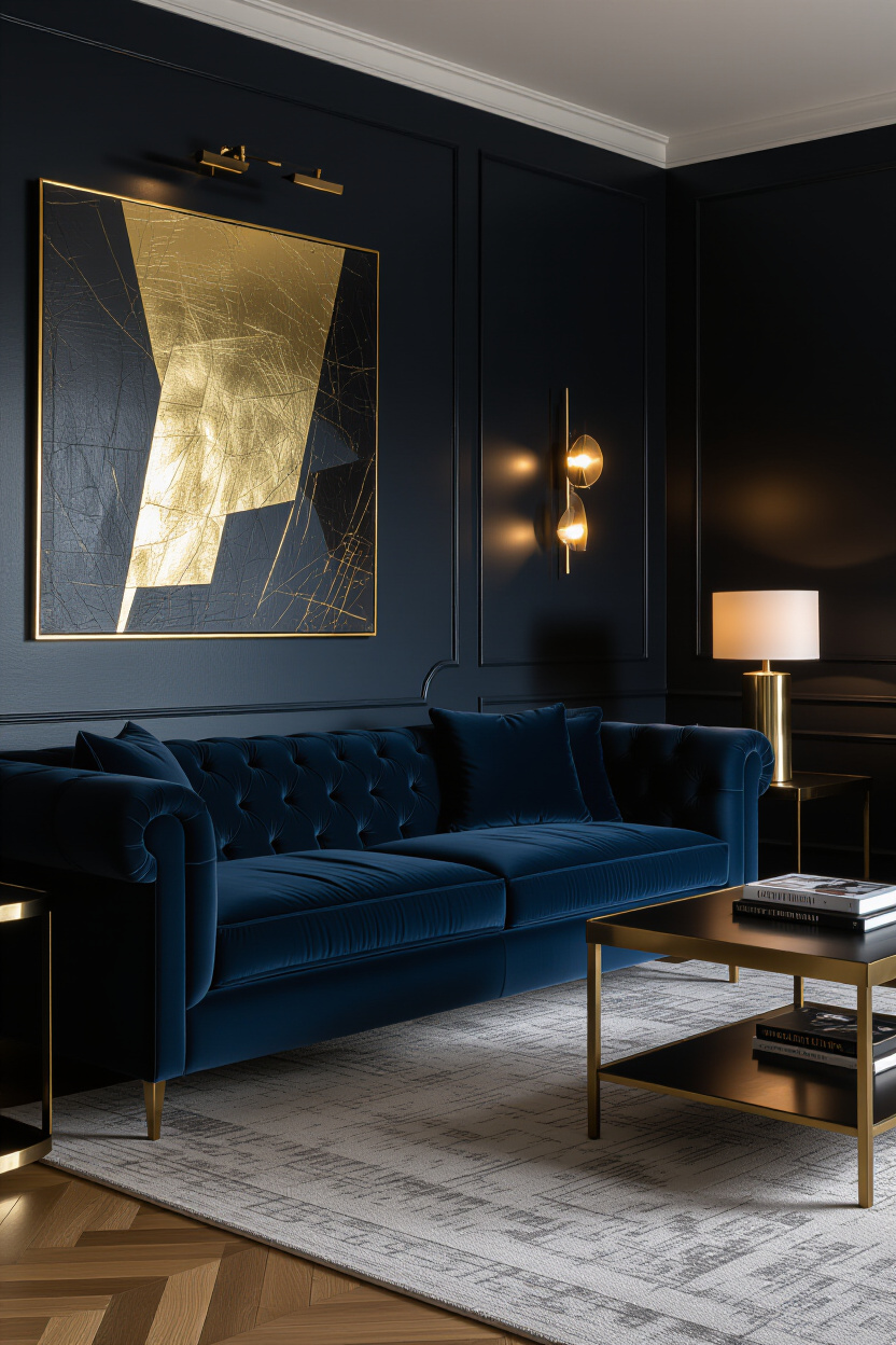 Living Room Designs Dark Blue Couch: Bold Statements and Cozy Nooks
