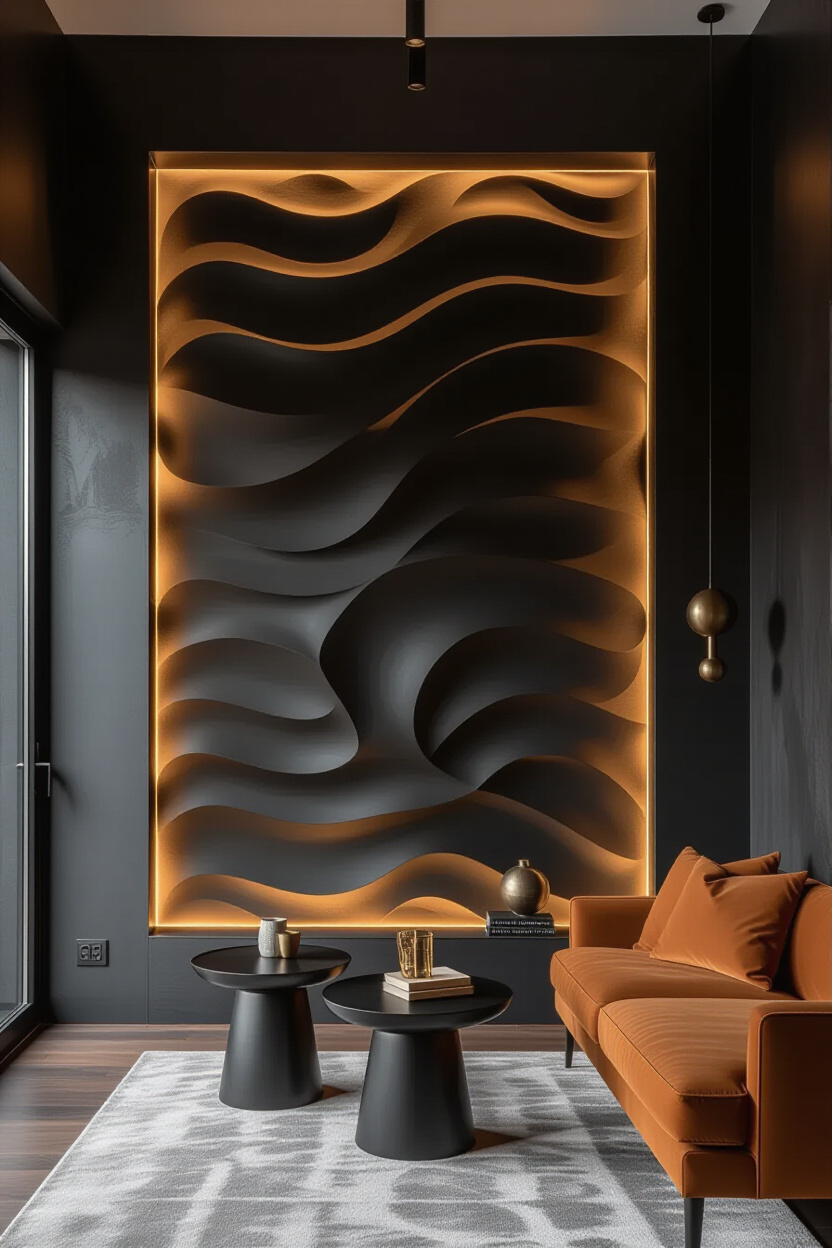Luxe Black Accent Wall Feel