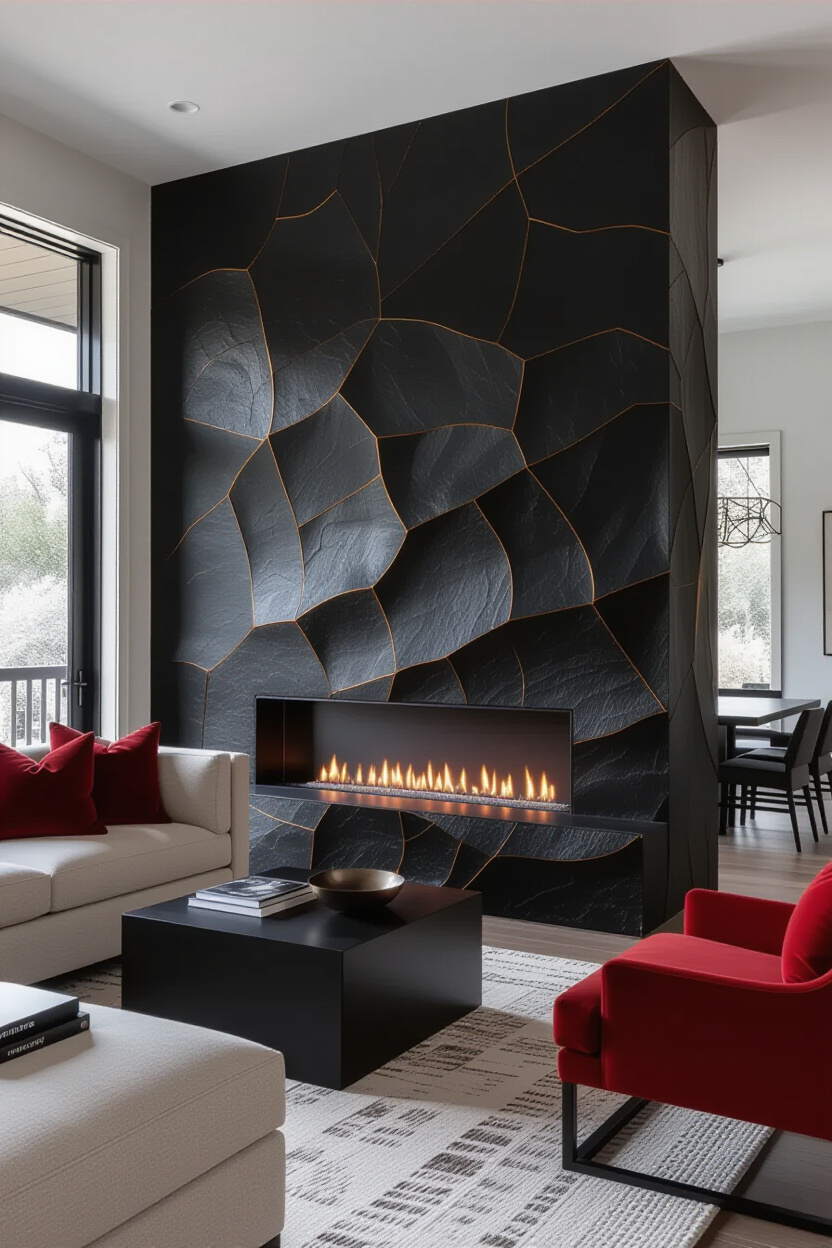 Modern Black Accent Wall Style