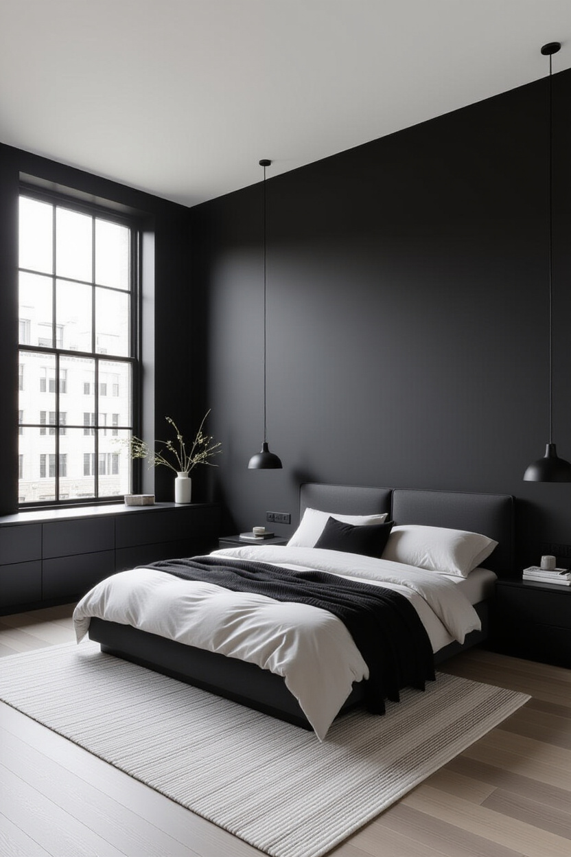 Modern Black Bedroom Design: Sleek and Sophisticated