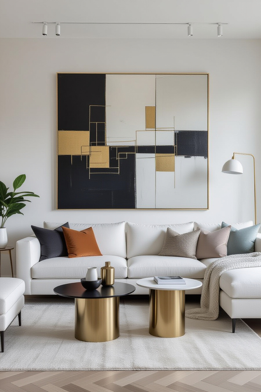 Modern Home Decor: A White Couch in a Contemporary Apartment