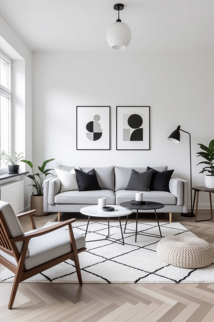 Modern Minimalist Living Room Black and White: Minimalist Decorating Guide