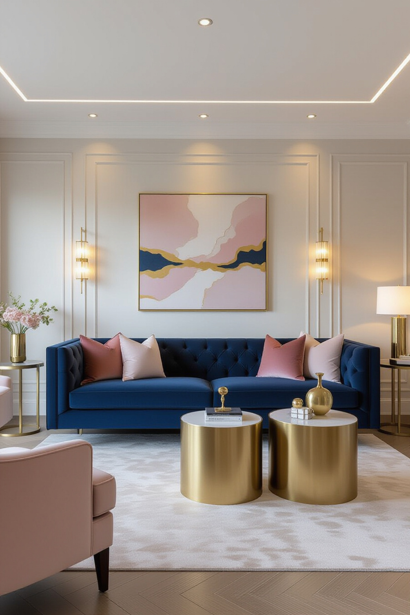 Navy Blue Sofa Living Room Color Schemes: Harmonizing Your Decor