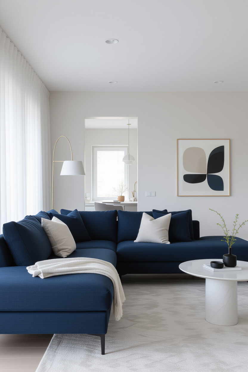 Navy Blue Sofa Living Room Ideas: Chic and Inviting Designs