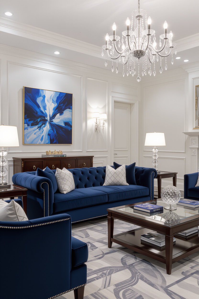 Navy Blue Sofa Living Room Ideas: Regal Elegance for Your Room