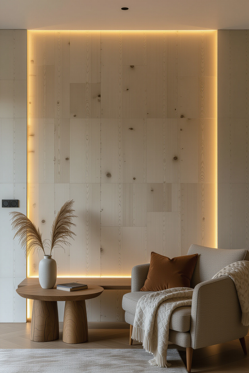 Scandinavian Style Living Room Wall