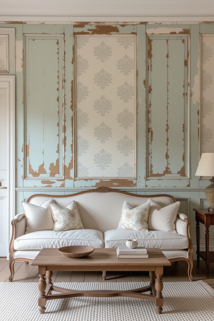 Shabby Chic Living Room Wall
