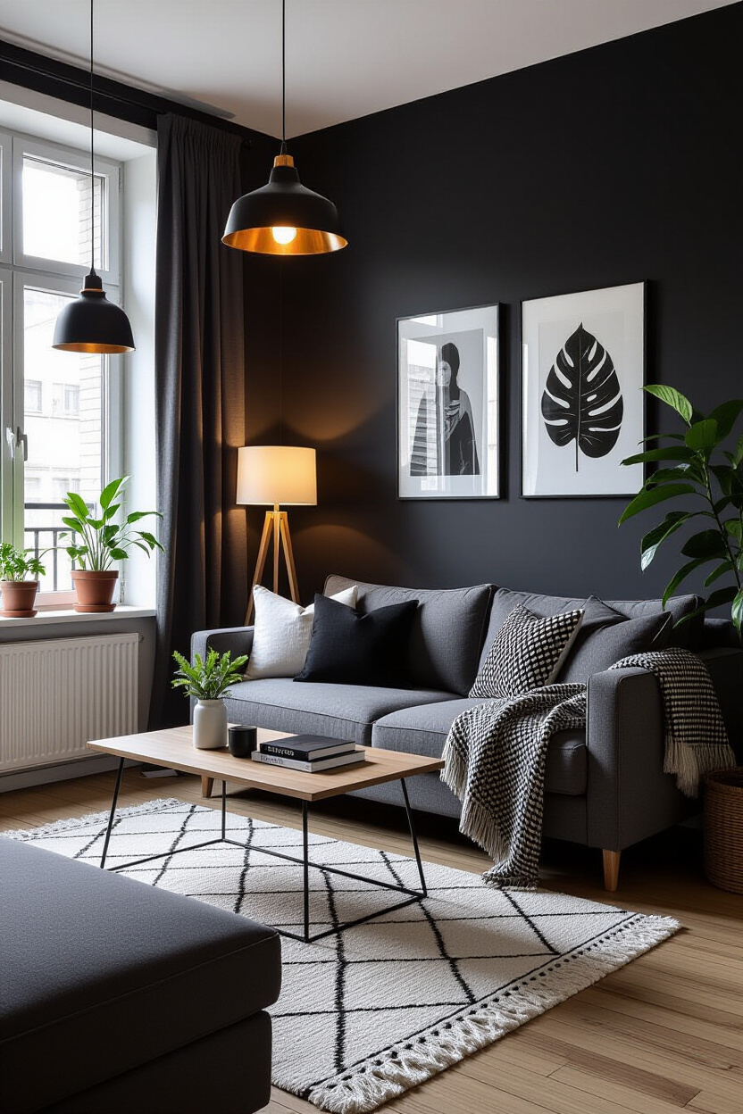 Small Spaces, Big Style: Black and White Living Room Decor for Apartments