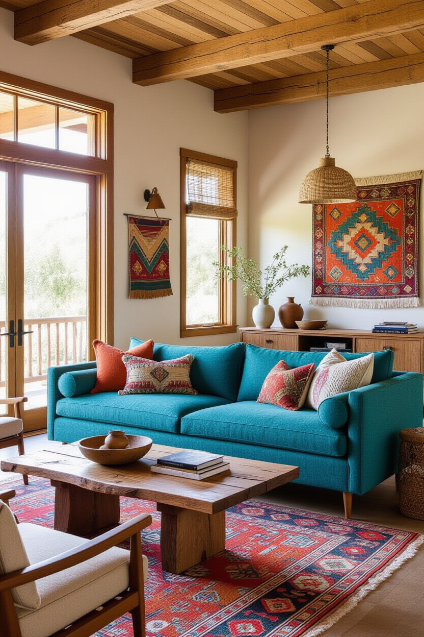 Teal Blue Couch Living Room Decor: Vibrant Hues for Your Space