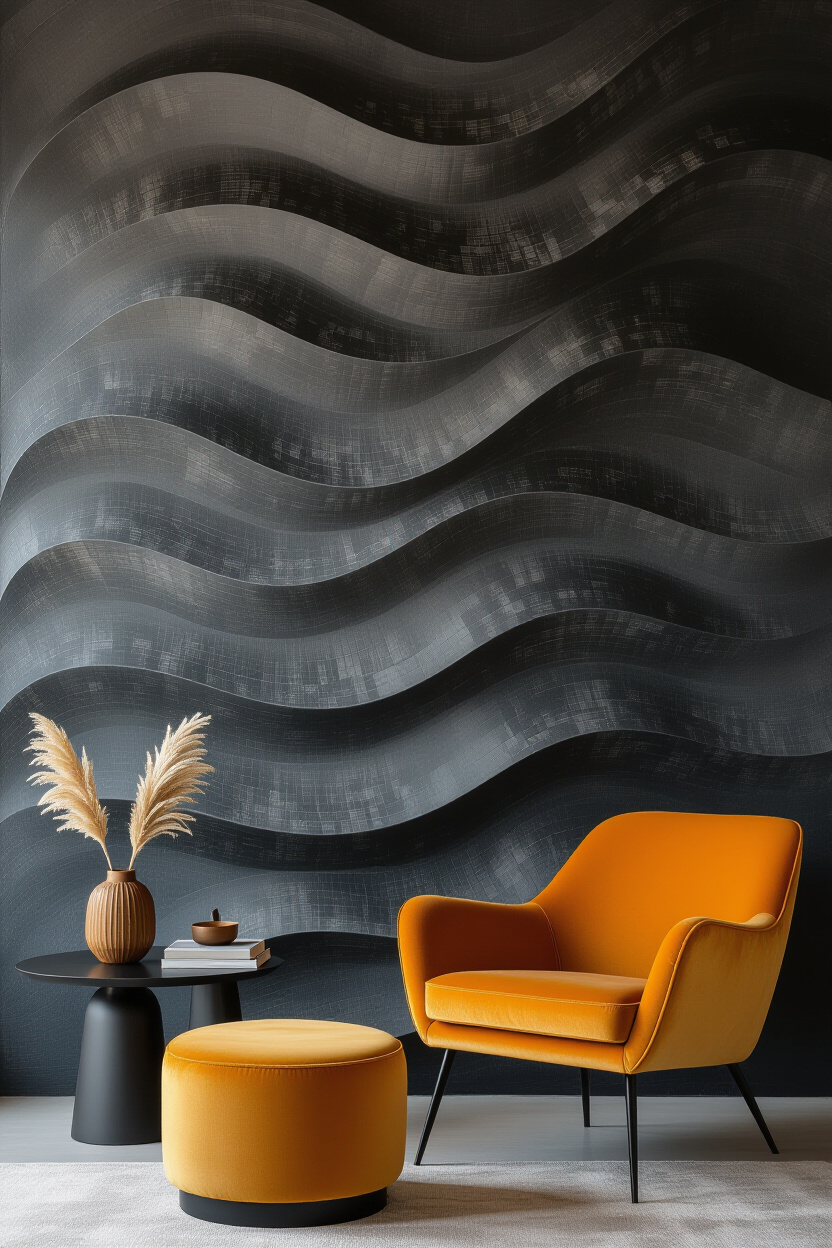 Textured Plaster Living Room Textured Accent Wall