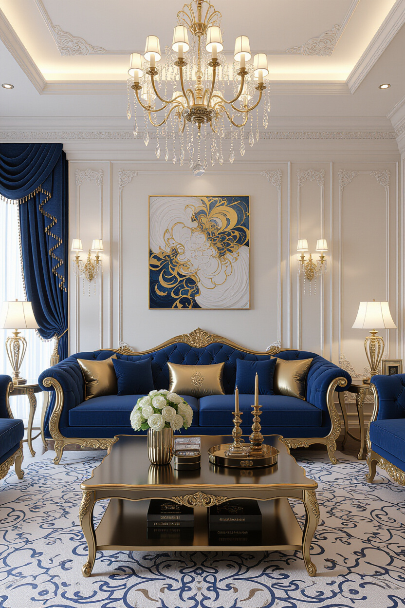 Velvet Blue Couch Living Room Decor: Luxurious Touches for Your Room