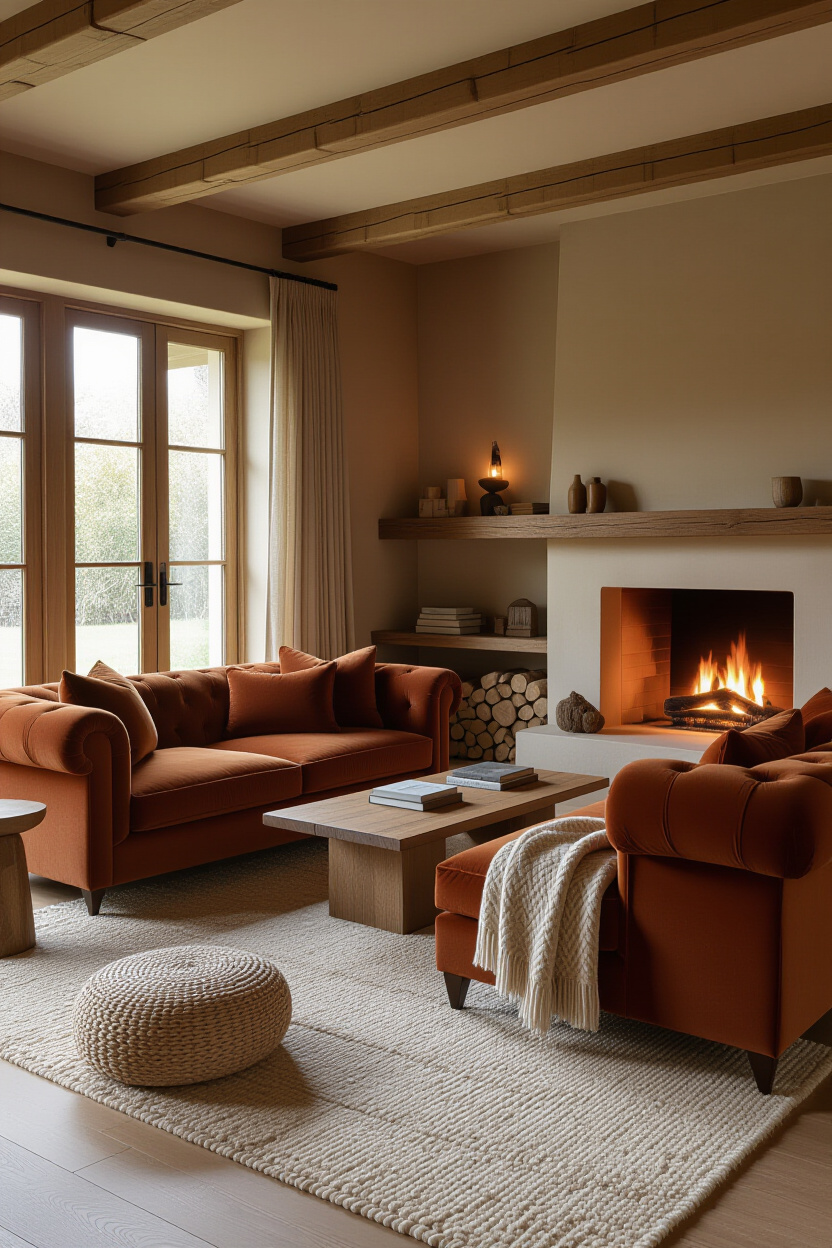 Warm Colour Palette for a Cosy Living Room