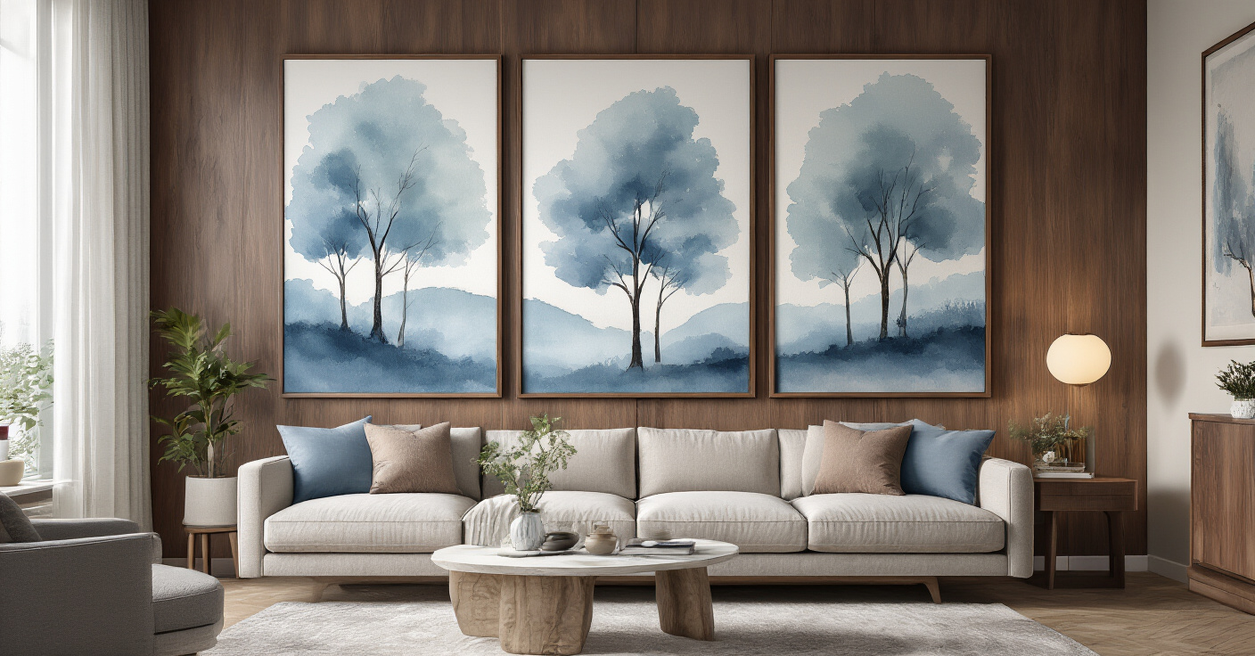 Vintage Botanical Living Room Art