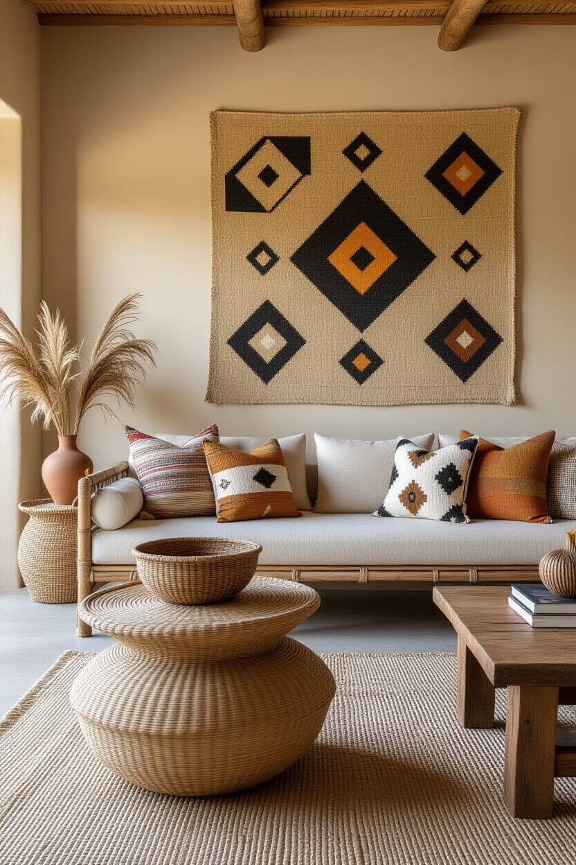 African Style Interior: Bold Patterns and Warm Earth Tones