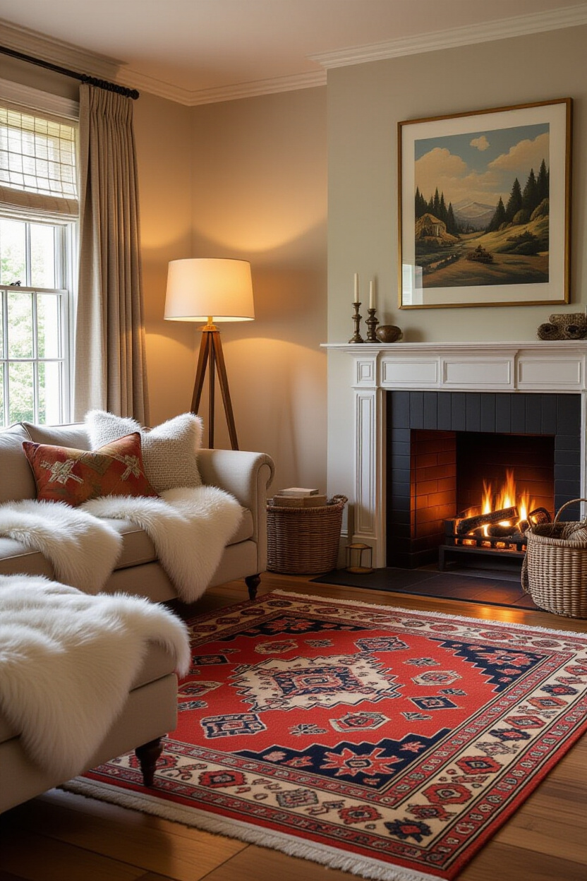 Cozy Eclectic Home Living Room Ideas