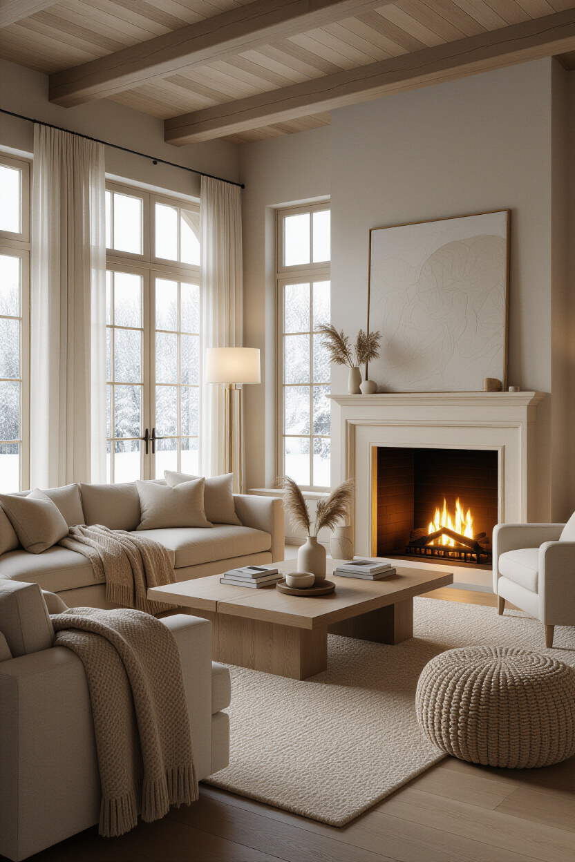 Cozy Luxury Living Room: Warmth Meets Refinement