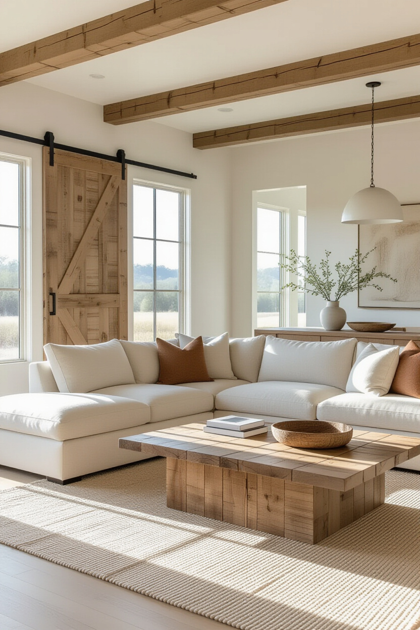 Creating a Cozy Modern Farmhouse Living Room Space