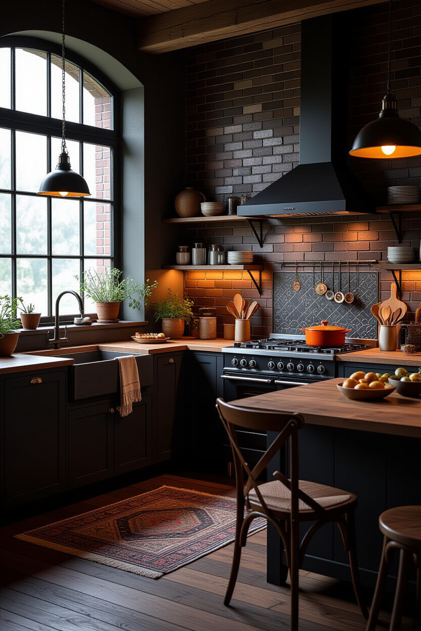 Dark Boho Kitchen: Moody and Chic