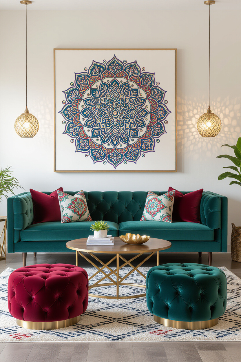Desi Home Decor: Vibrant Hues and Cultural Richness in Your Living Room