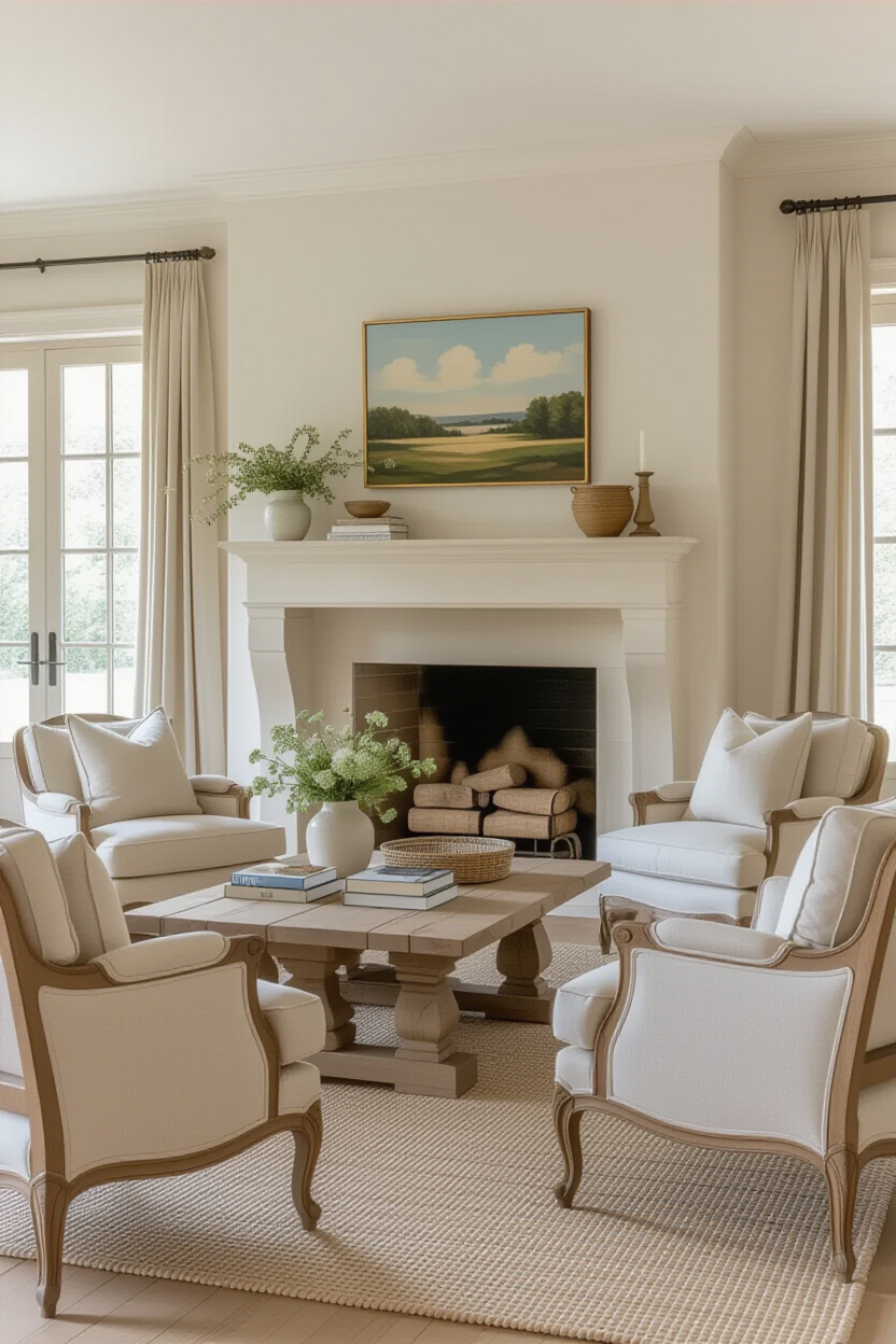 Elegant French Farmhouse Decor Living Room