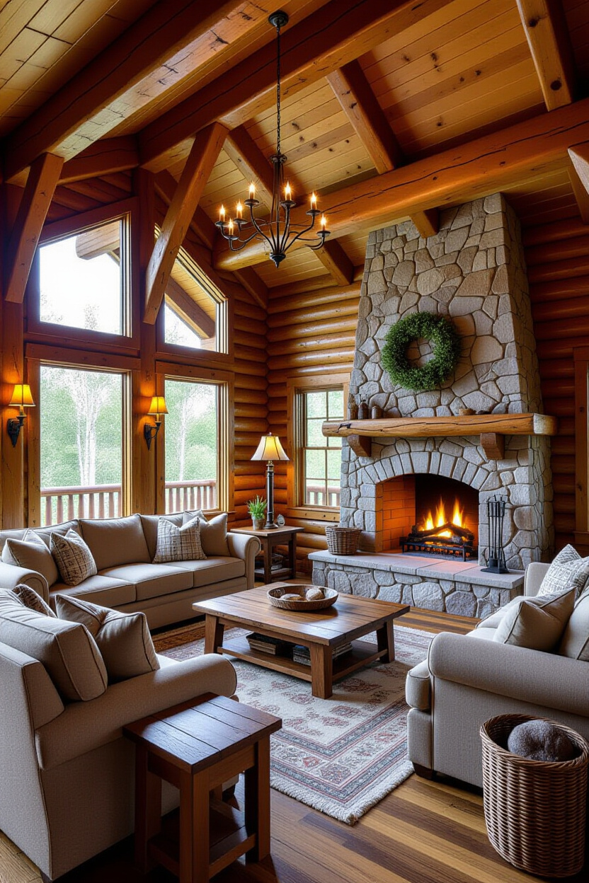 Embracing the Rustic Charm: Log Cabin Interior Design