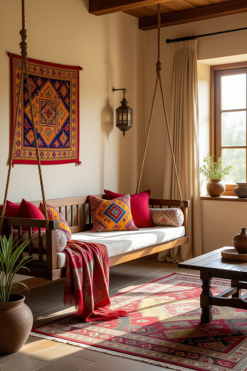 Ethnic Home Decor Indian Living Rooms: Inviting Spaces with Rich Textiles