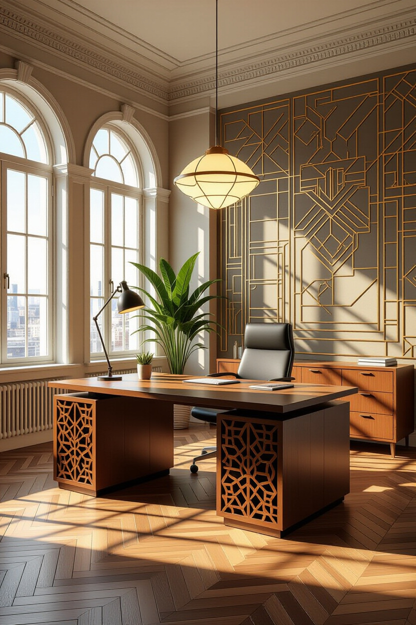 Geometric Precision in Neo Art Deco Interior Design
