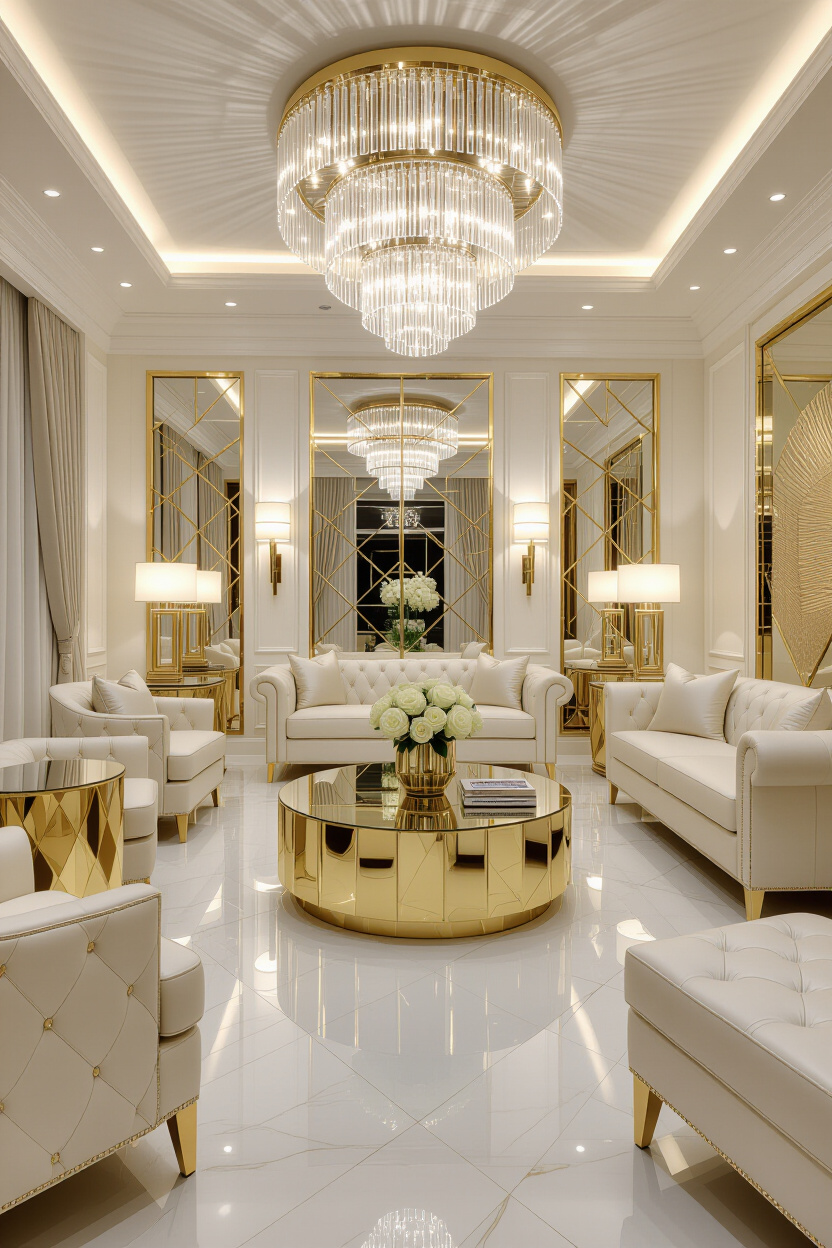 Glam Living Room Decor Luxury: Opulence and Style