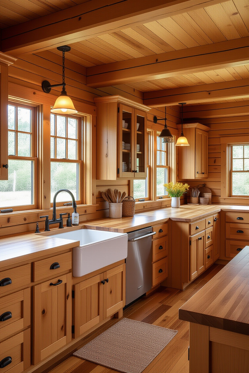 Log Home Interiors Kitchens: Rustic Elegance for Culinary Spaces