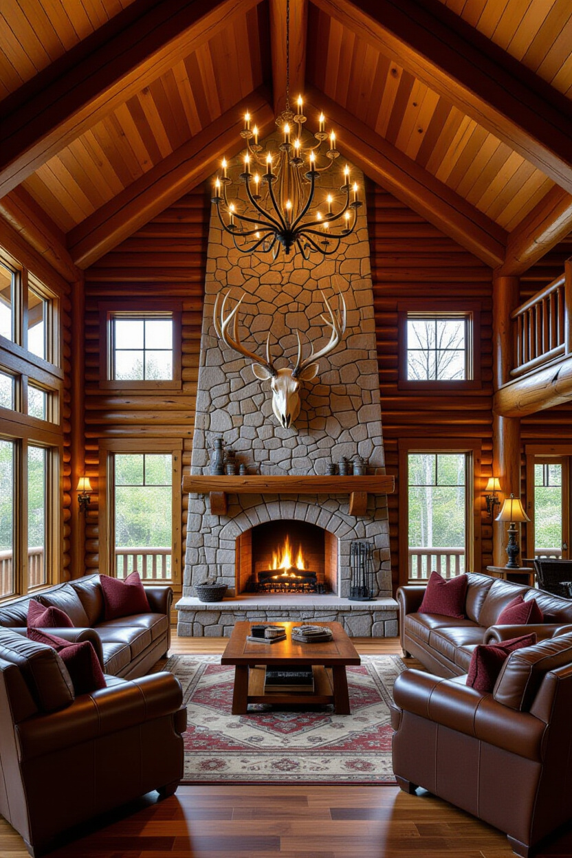 Log Home Interiors Rustic: Capturing the Quintessential Mountain Lodge Vibe