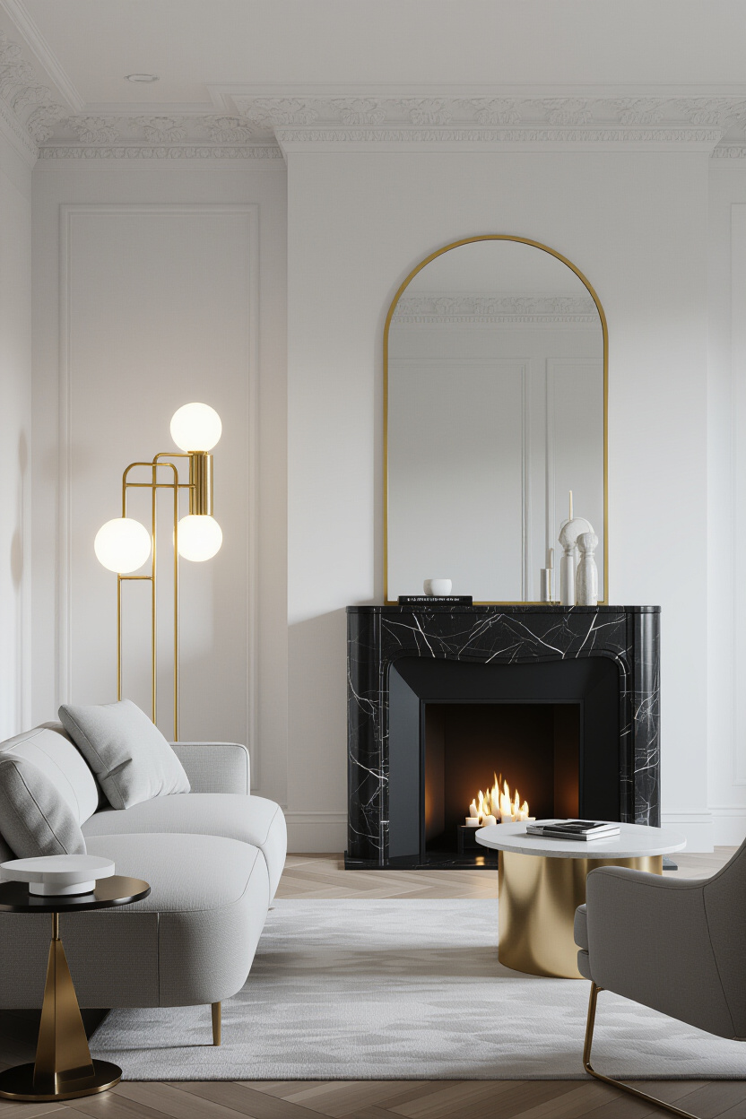 Modern Minimalist Art Deco Interior for the Stylish Apartment