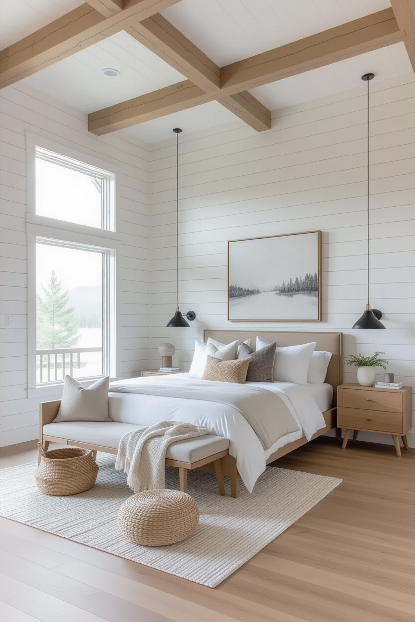 Painted Log Cabin Interior Wood Walls: A Modern Aesthetic