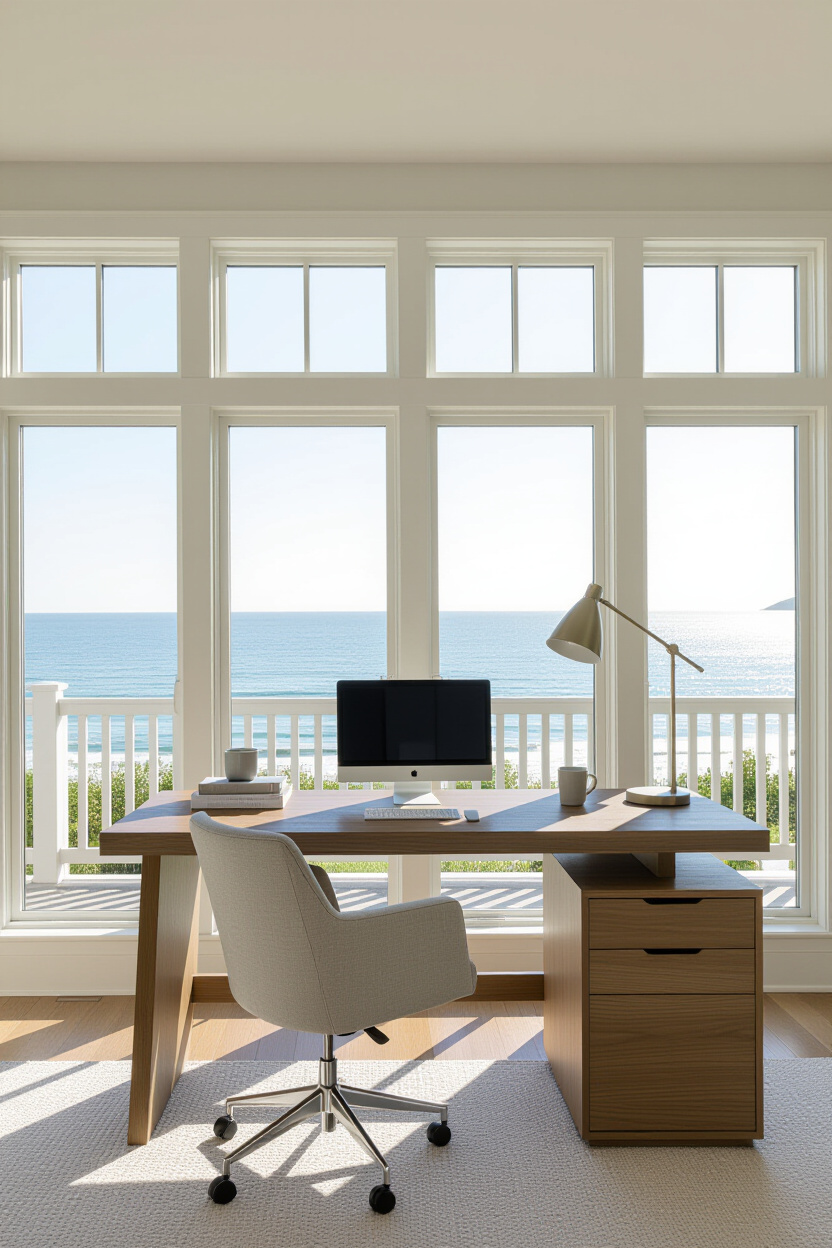 Productivity in a Modern Coastal Home Office