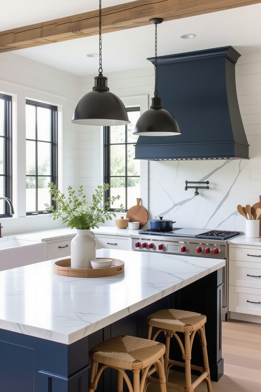 Rustic Farmhouse Kitchen Island Functionality