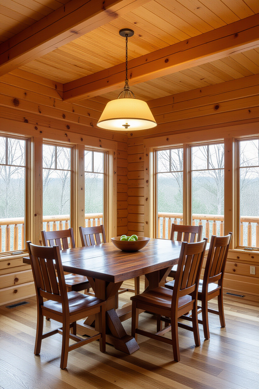 Square Log Homes Interior: Unique Design Opportunities
