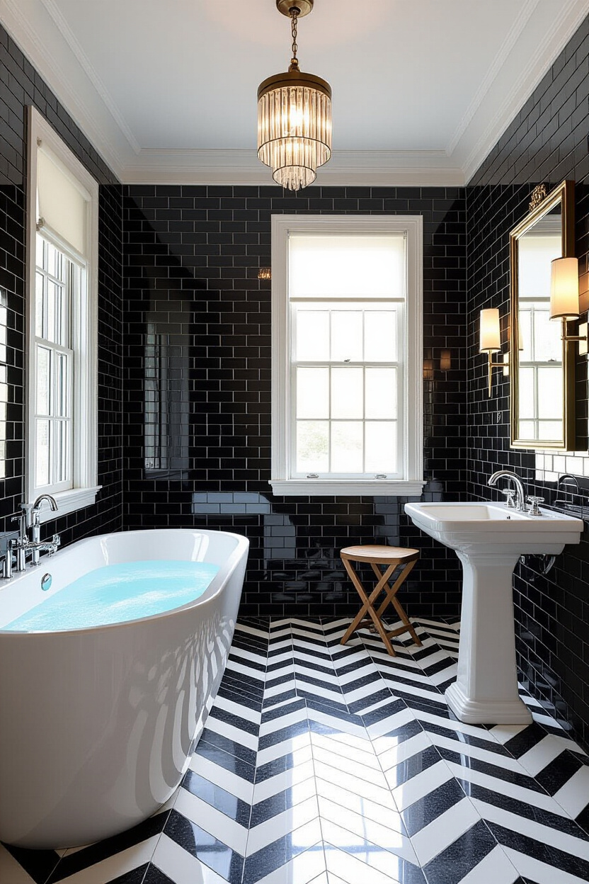 The Glamorous Allure of an Art Deco Interior Bathroom