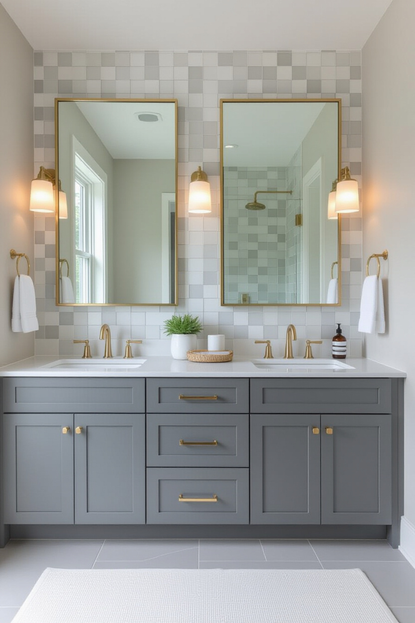 60 Inch Vanity Mirror Ideas for Double Vanity Space Design