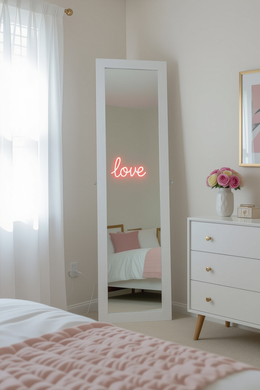 Aesthetic Mirror Selfie Ideas and Corner Mirror Decor