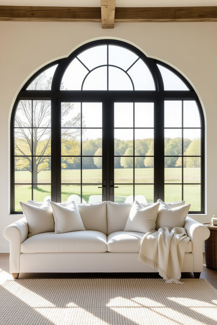 Architectural Arched Mirror Decor Living Room Styling