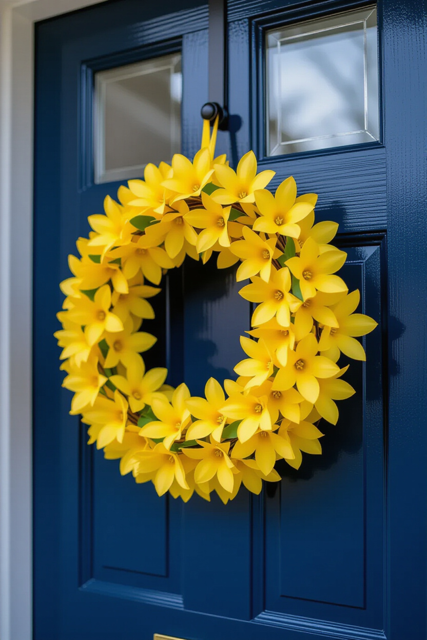 Beautiful Spring Door Decoration and Wreath Design