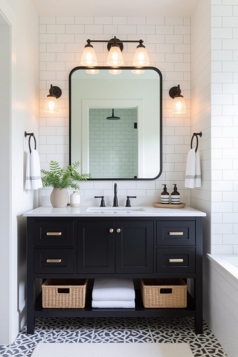 Black Bathroom Vanity Mirror for a Bold Design Look