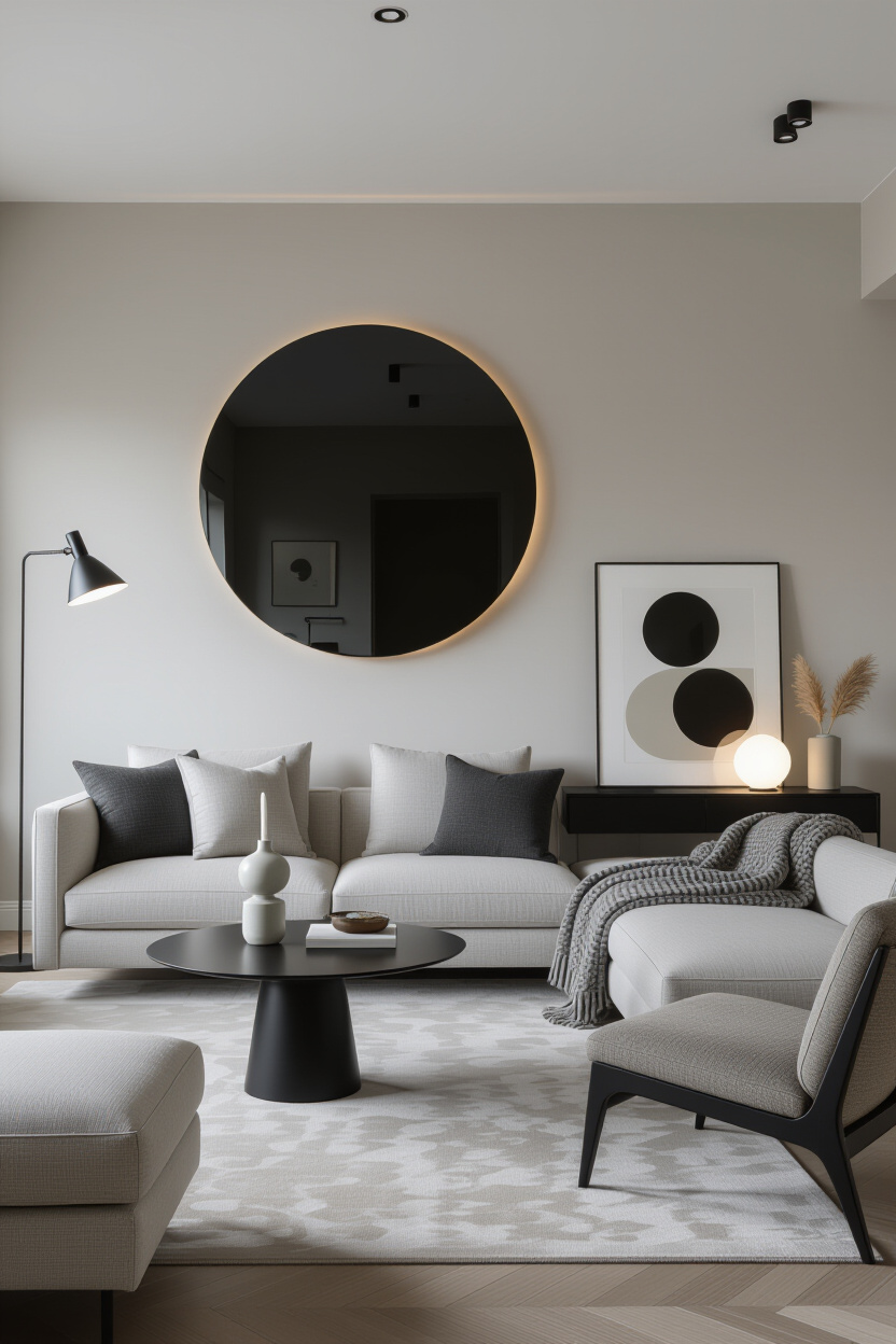 Black Circle Mirror Accents: Bold Statements for Modern Homes