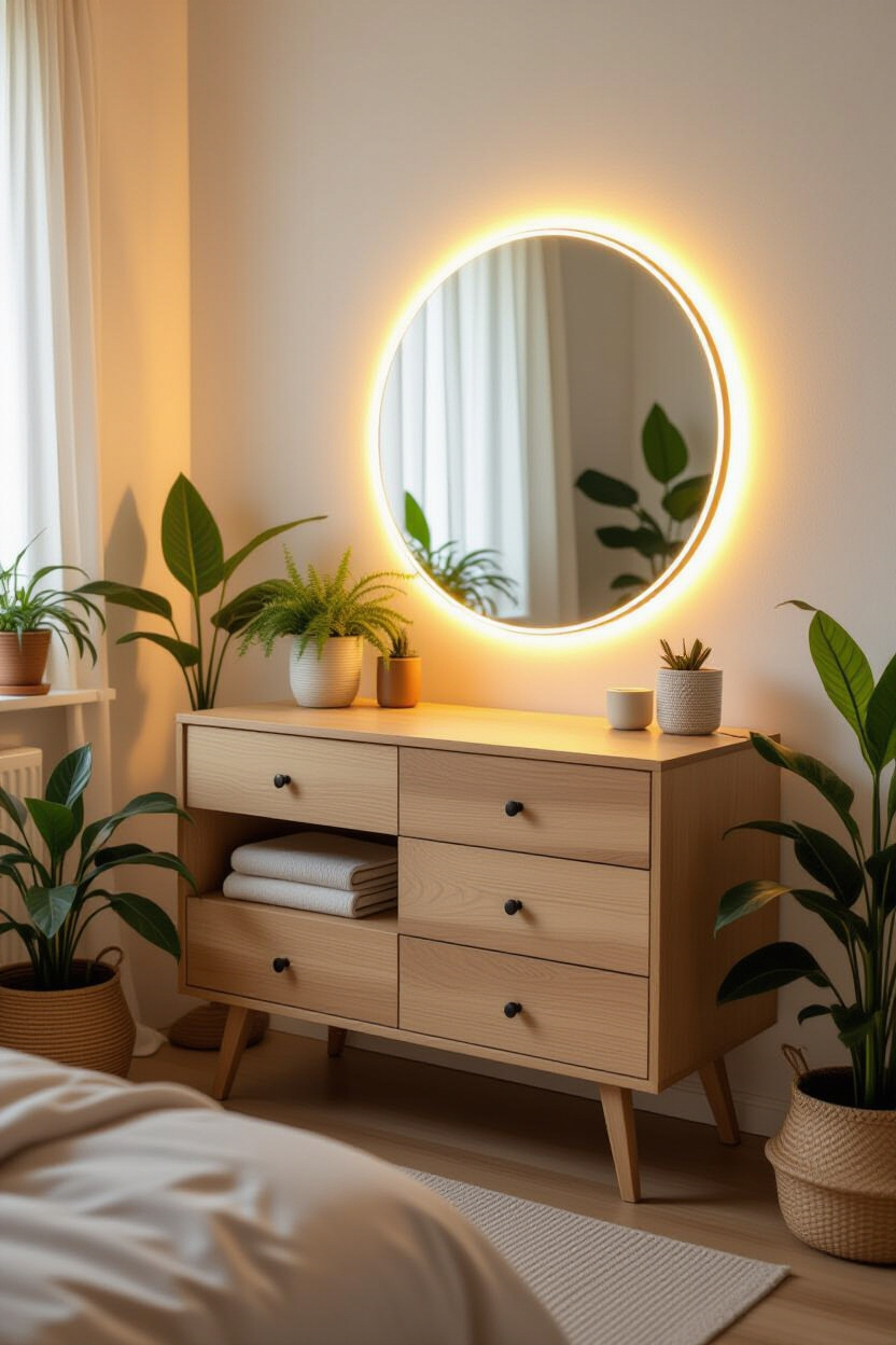 Circle Vanity Mirror with Lights: A Modern Round Mirror Vibe