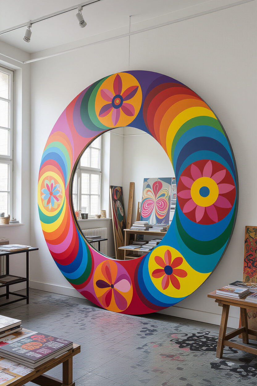 Circular Mirror Artistry: Beyond Simple Reflection