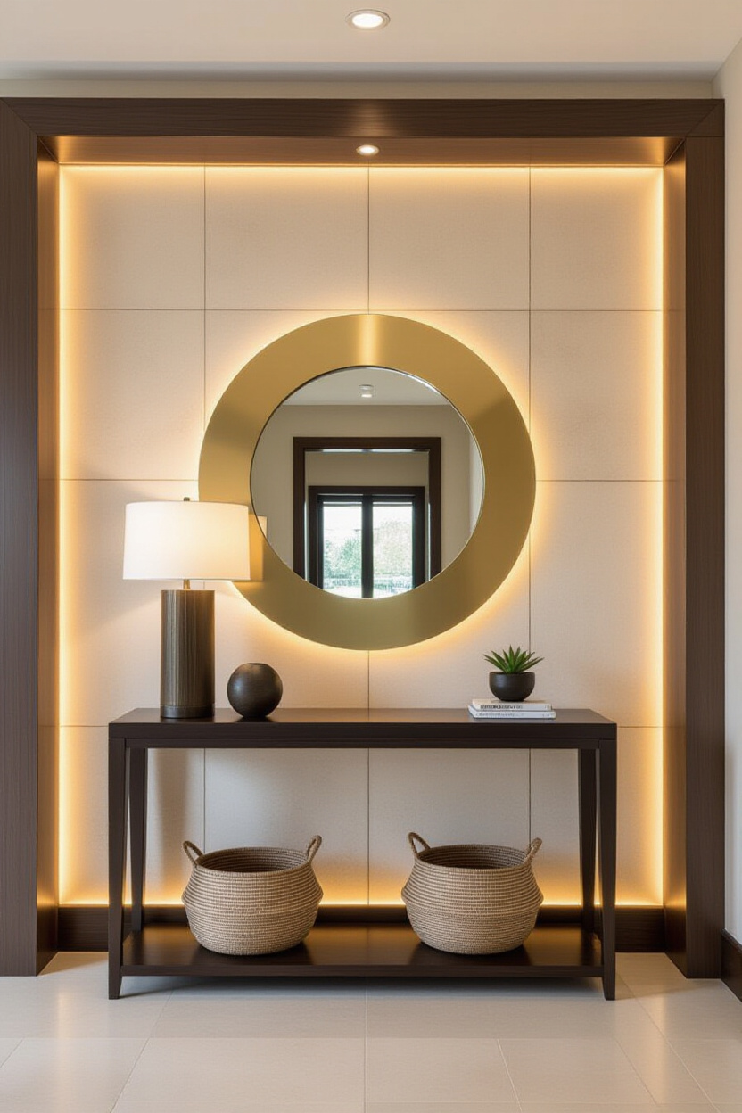 Creating a Focal Point with Circle Mirror Decor