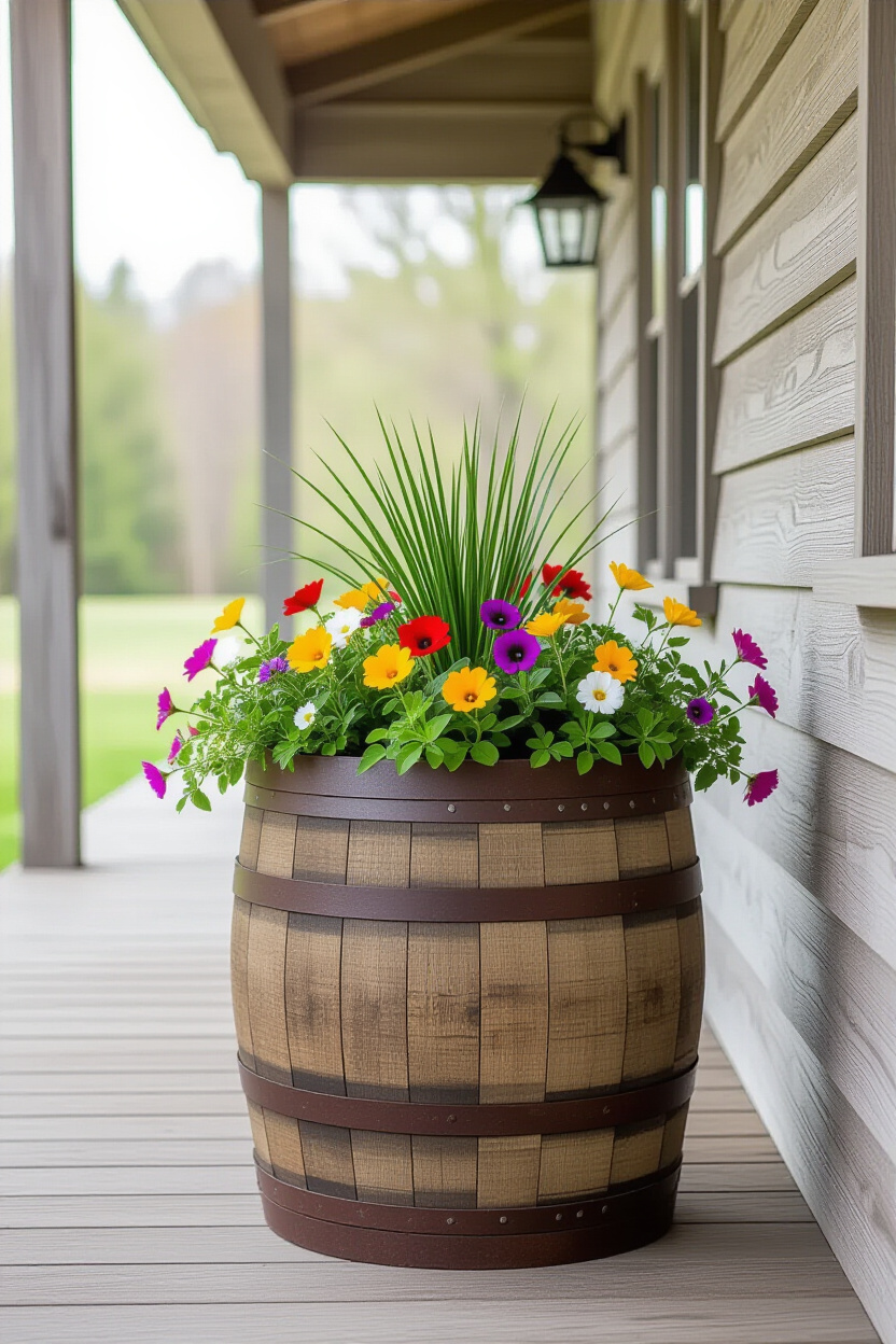 Creative Outside Flower Pot Ideas and Arrangements
